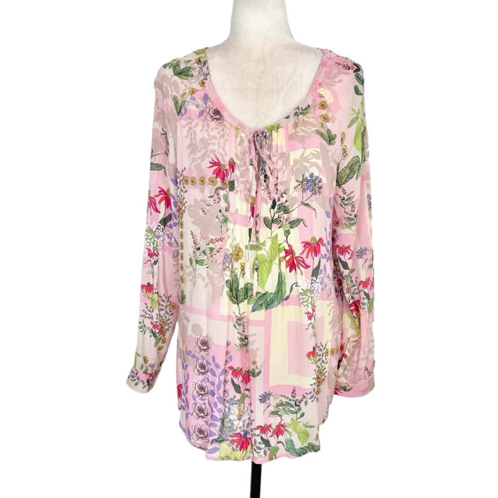 Riani pink floral blouse